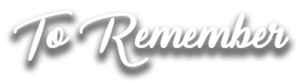 To Remember Jewelry Logo